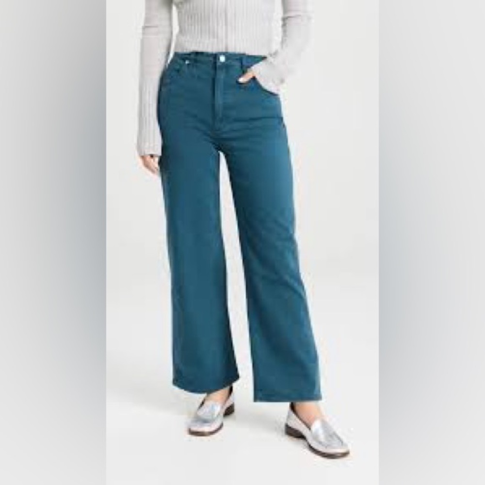 NWT ROLLAS Heidi high rise in Petrol Blue